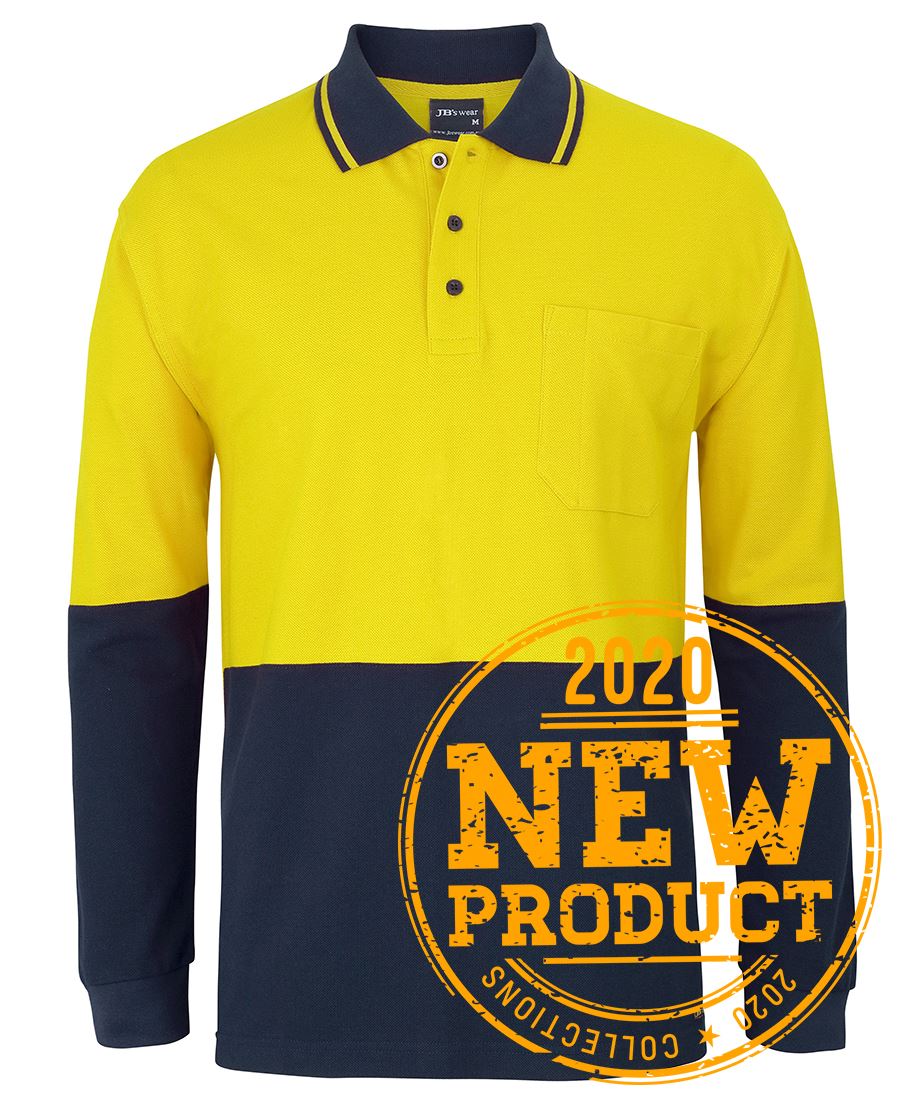 HI VIS L/S COTTON PIQUE TRADE POLO